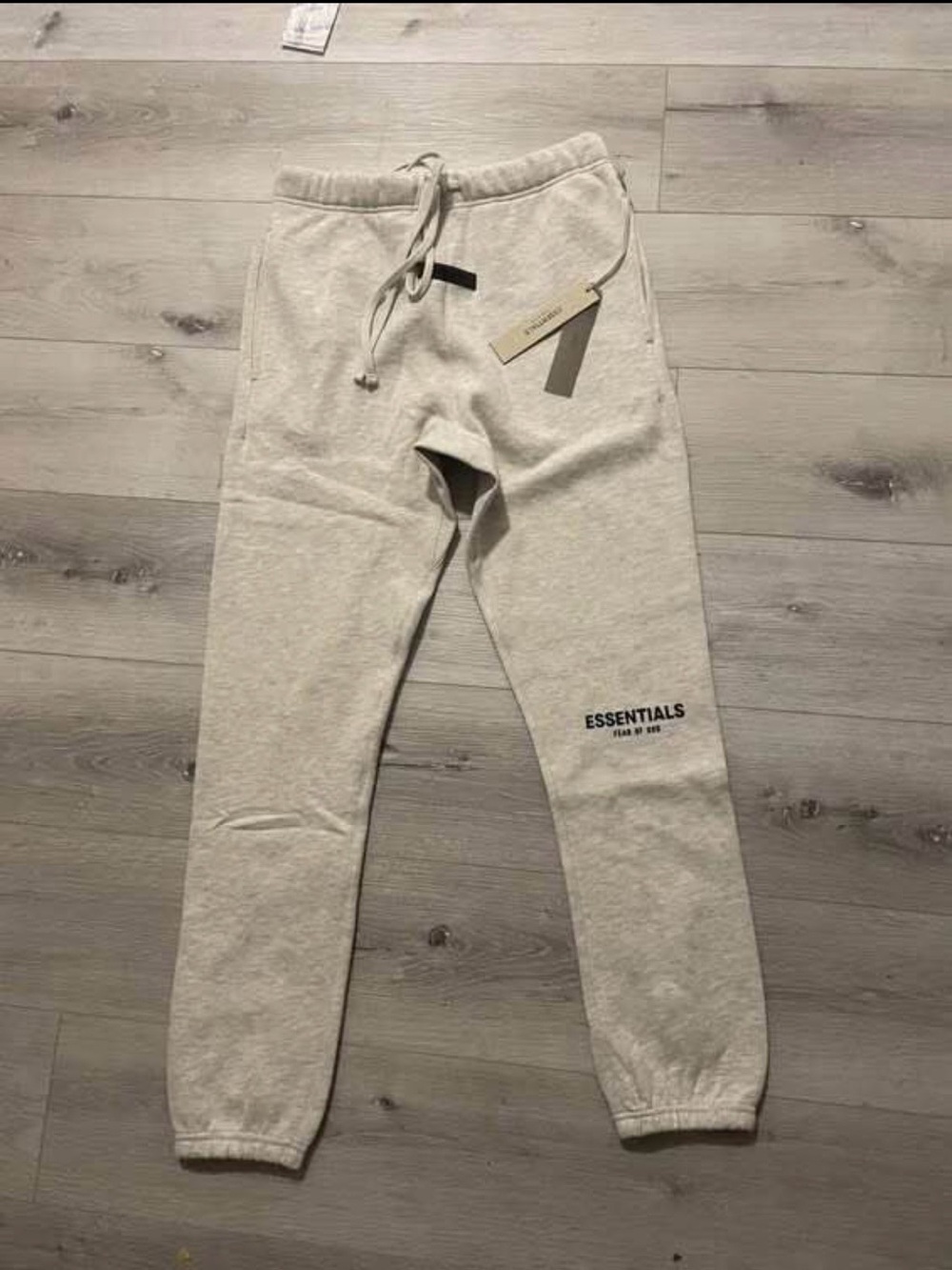 Essentials Men’s Light Gray Sweatpants with Logo